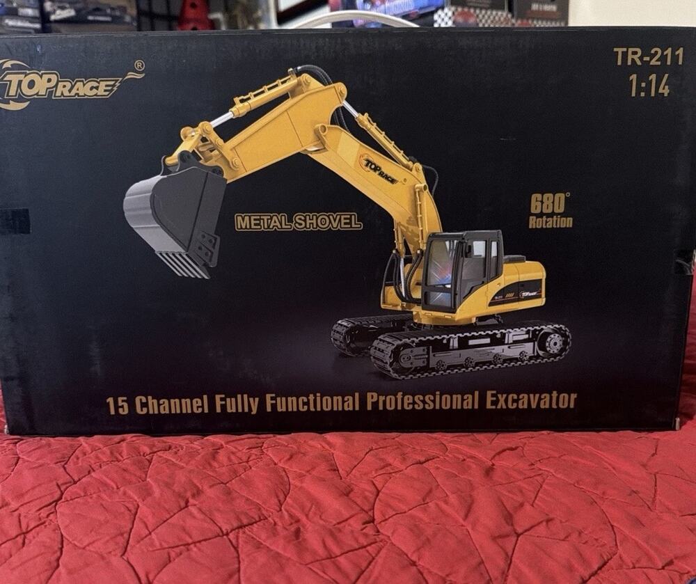 Top Race RC Remote Control Excavator Big Scale 1:14 TR211 New 15 Channel